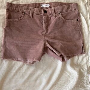 Carve Designs size 8 corduroy shorts. Lilac/lavender/rose with raw hem